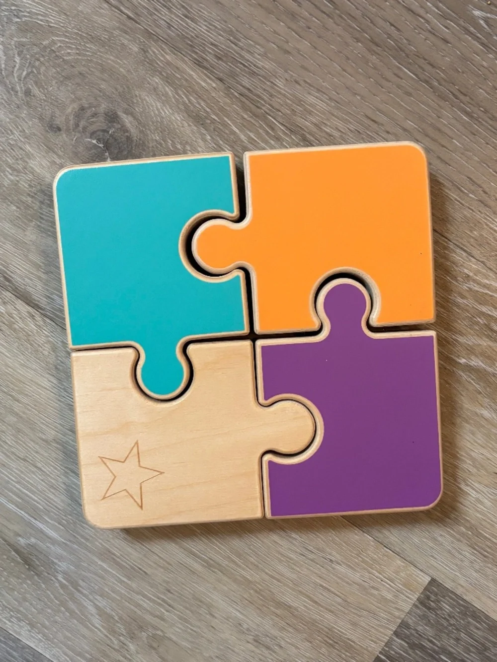 Lovevery Chunky Wooden Jigsaw Puzzle Montessori Toy from Companion Play Kit